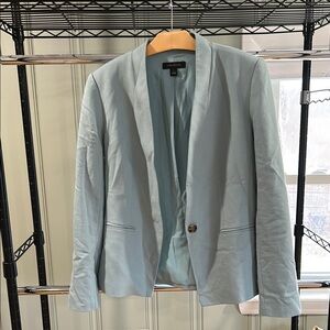 Ann Taylor Light Blue Linen Blazer